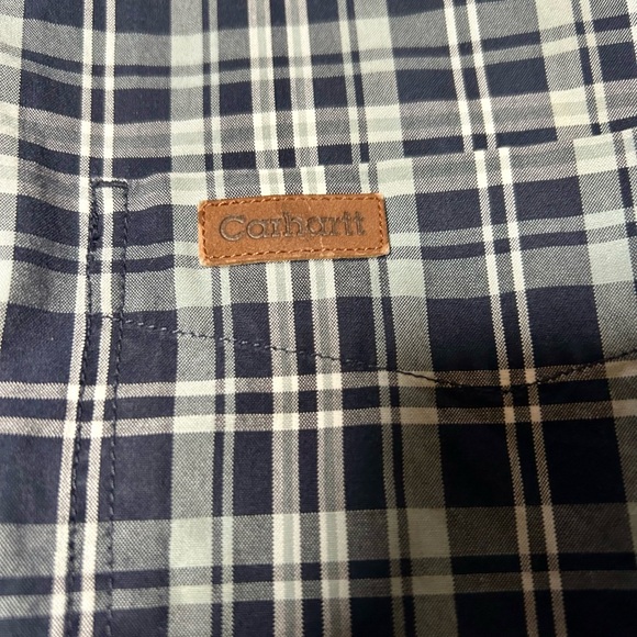Carhartt Other - Carhartt Men's Blue and Gray Plaid Button Down Shirt 2XL